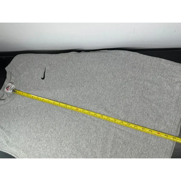 Vintage 90s Nike Cut Sleeve Tank Top Swoosh Shirt Gray - Large - Picture 5 of 5